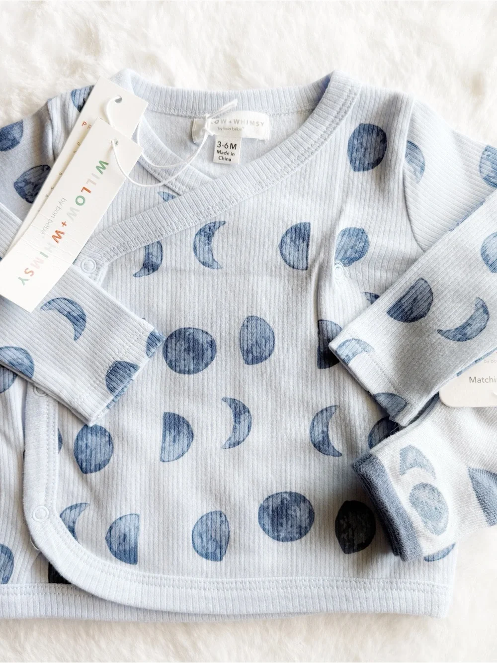 Willow + Whimsy Baby Boys Blue Moon 4pc Set